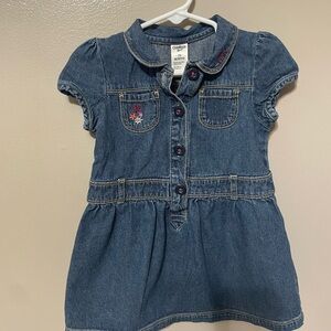 OshKosh B'gosh Denim Blue Dress with Embroidery